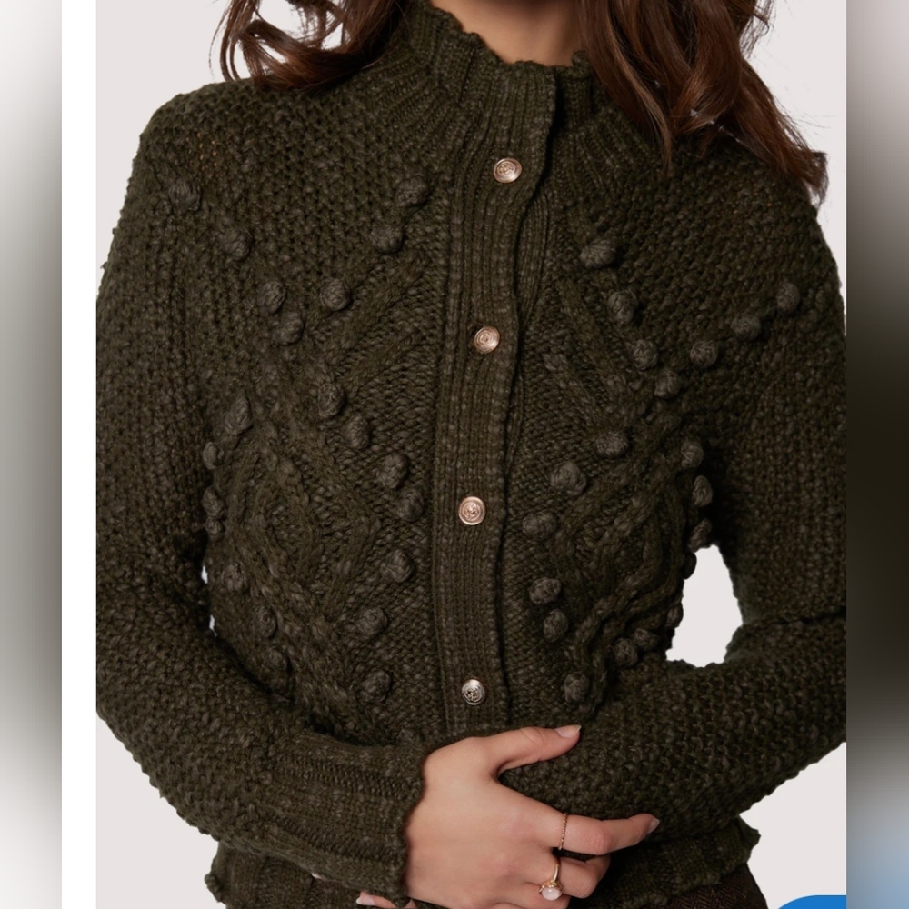 Lost & Wander Adelina Button Down Knit Cotton blend Cardigan Sweater Sz XS/S